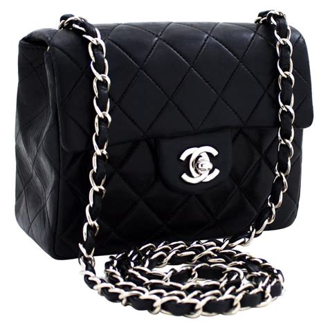 black chanel bag with silver chain